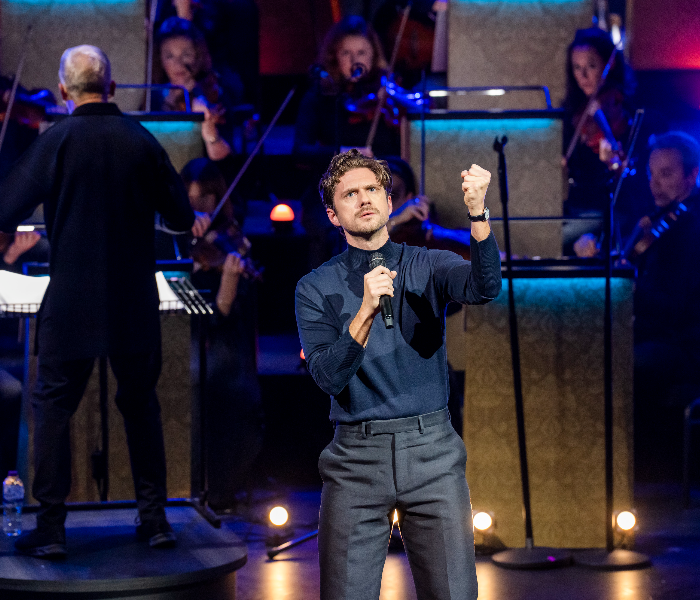 Aaron Tveit in My Favorite Things: The Rodgers & Hammerstein 80th Anniversary Concert. Photo by Tristram Kenton. 