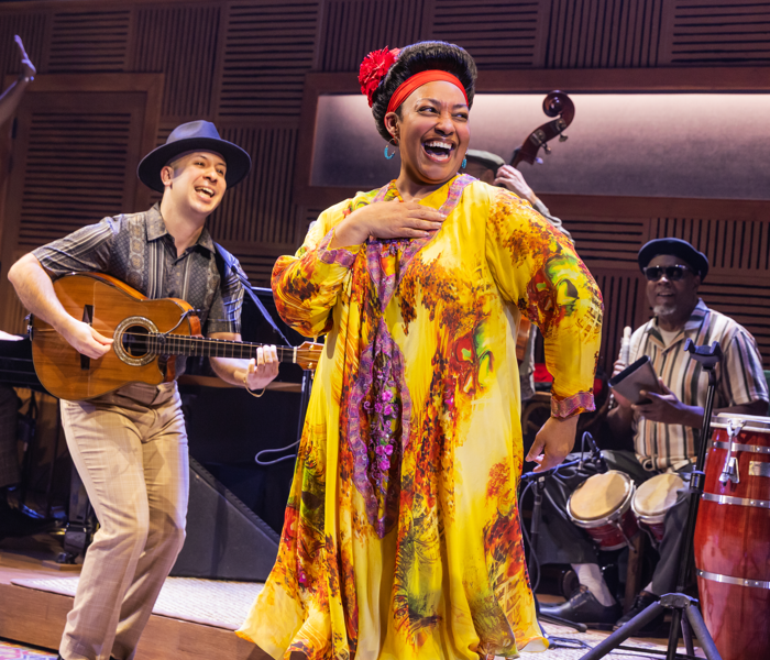 Renecito Avich, Natalie Venetia Belcon and Román Diaz in Broadway's Buena Vista Social Club™. Photo by Matthew Murphy.