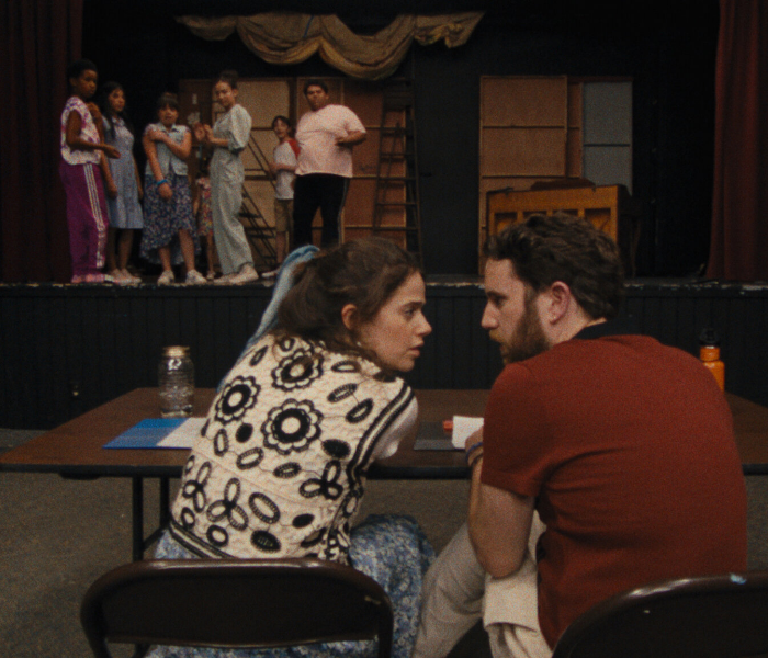 Molly Gordon and Ben Platt in Theater Camp. Photo courtesy of Searchlight Pictures.