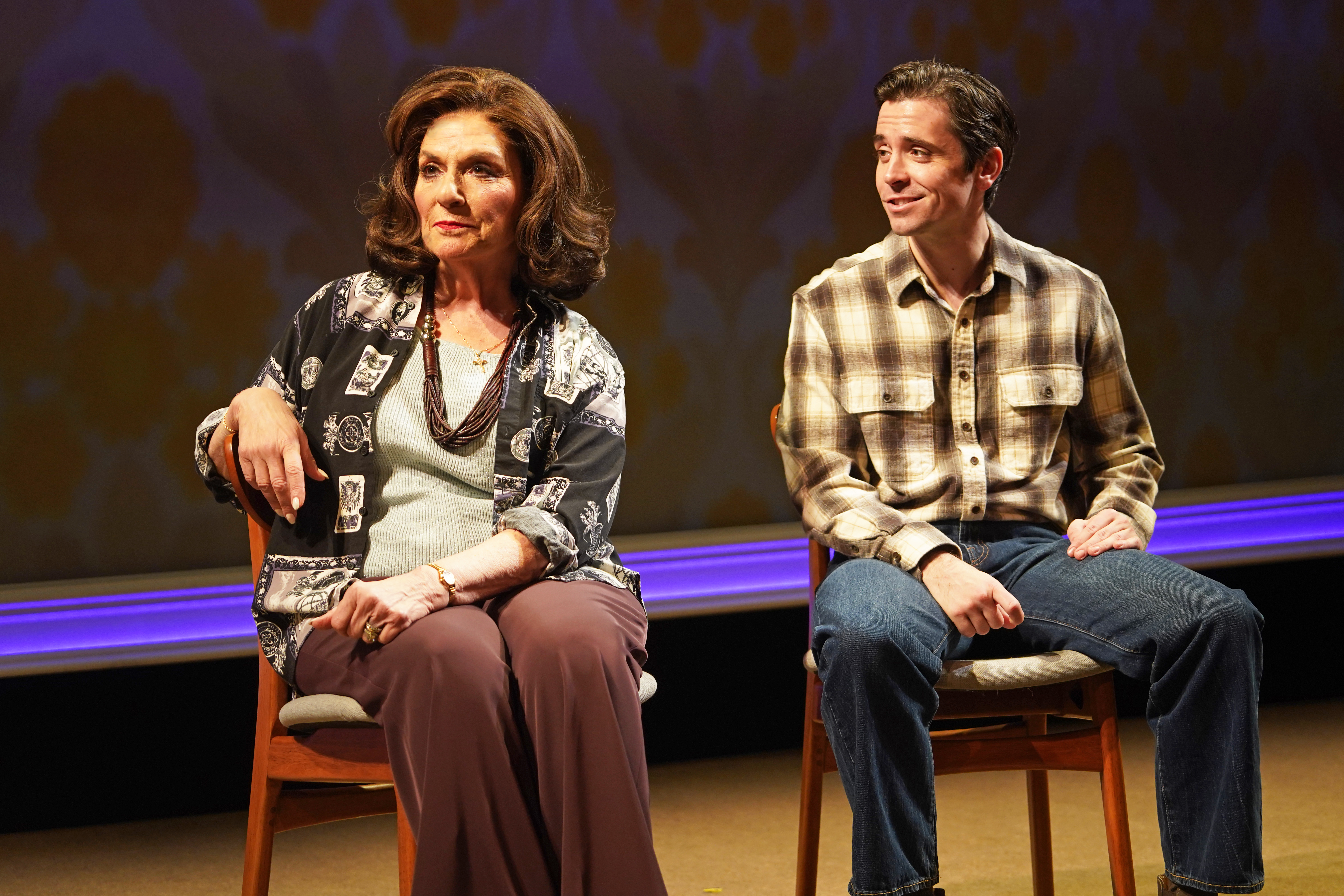 Caroline Aaron and Matt Doyle in Conversations with Mother. Photo by Carol Rosegg.