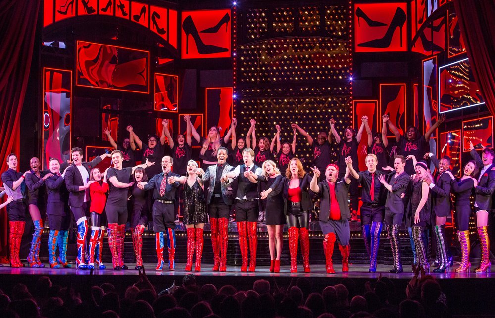 The cast of Kinky Boots on Broadway