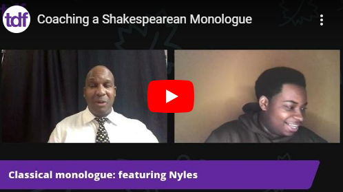 Coaching a Shakespearean monologue