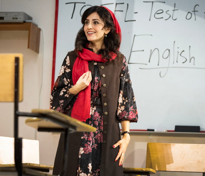 Marjan Neshat in English on Broadway. Photo by Joan Marcus.