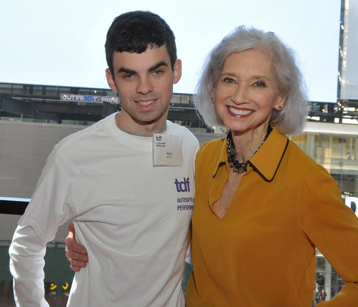 Harry Smolin and Lisa Carling, Director of TDF Accessibility Programs. Photo by Anita Shevett.